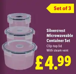 Lidl Silvercrest Microwaveable Container Set offer