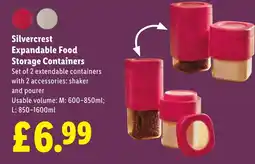 Lidl Silvercrest Expandable Food Storage Containers offer