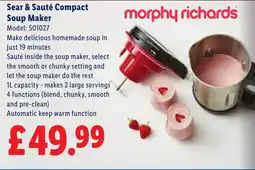 Lidl Sear & Sauté Compact Soup Maker offer