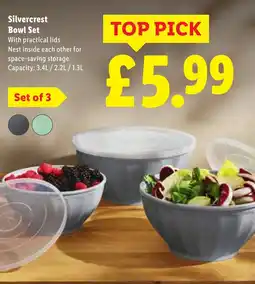 Lidl Silvercrest Bowl Set offer
