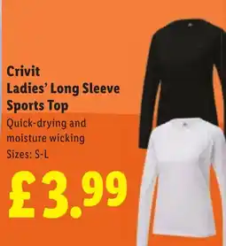 Lidl Crivit Ladies' Long Sleeve Sports Top offer
