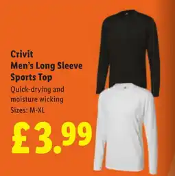 Lidl Crivit Men's Long Sleeve Sports Top offer