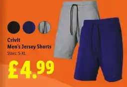 Lidl Crivit Men's Jersey Shorts offer