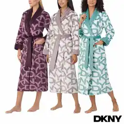 Costco DKNY Shawl Collar Long Plush Robe offer