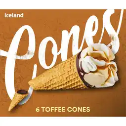 Iceland Iceland 6 Toffee Cones 366g offer