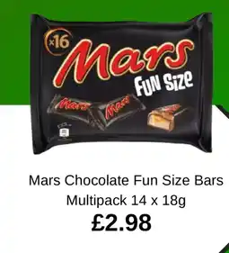 Asda Mars Chocolate Fun Size Bars Multipack offer