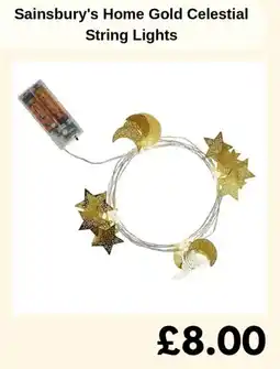 Sainsbury's Sainsbury's Home Gold Celestial String Lights offer