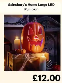 Sainsbury's Sainsbury's Home Large LED Pumpkin offer