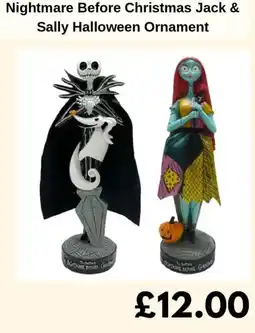 Sainsbury's Nightmare Before Christmas Jack & Sally Halloween Ornament offer