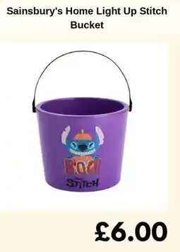Sainsbury's Sainsbury's Home Light Up Stitch Bucket offer