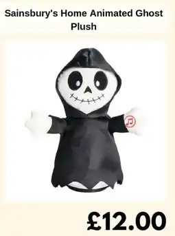 Sainsbury's Sainsbury's Home Animated Ghost Plush offer