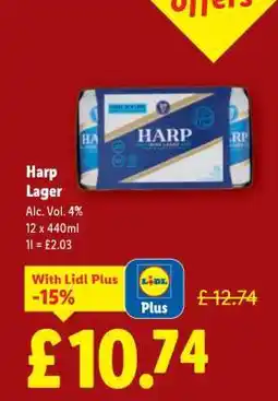 Lidl Harp Lager offer