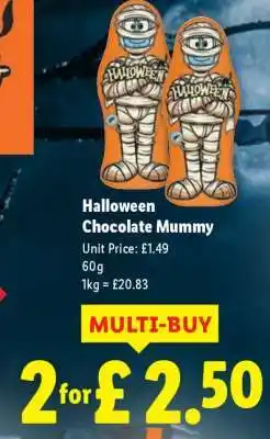 Lidl Halloween Chocolate Mummy offer