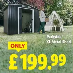 Lidl Parkside XL Metal Shed offer