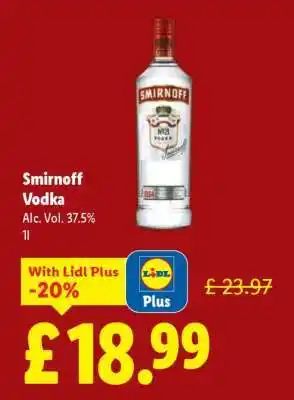 Lidl Smirnoff Vodka offer