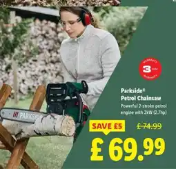 Lidl Parkside Petrol Chainsaw offer