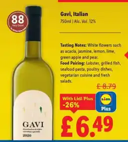 Lidl Gavi, Italian offer