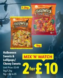Lidl Halloween Sweets & Lollipops/Chewy Sweets offer