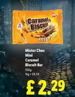 Lidl Mister Choc Mini Caramel Biscuit Bar offer
