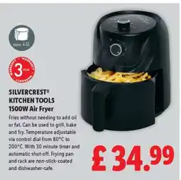 Lidl SILVERCREST KITCHEN TOOLS 1500W Air Fryer offer