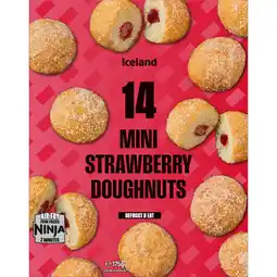 Iceland Iceland 14 (Approx.) Mini Strawberry Doughnuts 175g offer