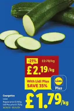 Lidl Courgettes Loose offer
