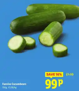 Lidl Funsize Cucumbears offer