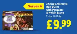 Lidl 2 Crispy Aromatic Half Ducks with Pancakes & Hoisin Sauce offer