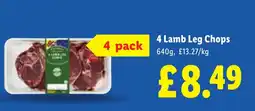 Lidl 4 Lamb Leg Chops offer