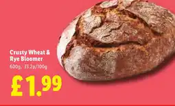 Lidl Crusty Wheat & Rye Bloomer offer