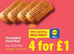 Lidl Stonebaked Panini Roll offer