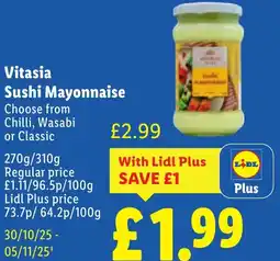 Lidl Vitasia Sushi Mayonnaise offer