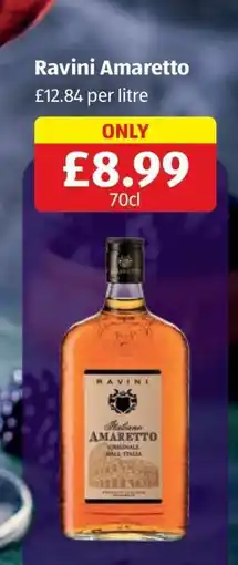 Aldi Ravini Amaretto offer