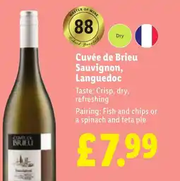 Lidl Cuvée de Brieu Sauvignon, Languedoc offer