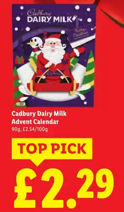 Lidl Cadbury Dairy Milk Advent Calendar offer