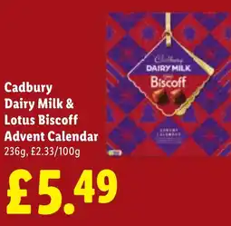Lidl Cadbury Dairy Milk & Lotus Biscoff Advent Calendar offer