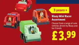 Lidl Bluey Mini Racer Assortment offer