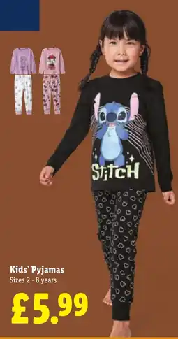 Lidl Kids' Pyjamas offer
