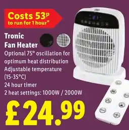 Lidl Tronic Fan Heater offer