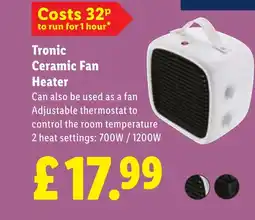 Lidl Tronic Ceramic Fan Heater offer