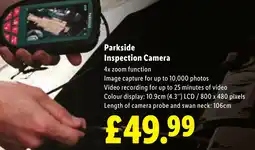 Lidl Parkside Inspection Camera offer