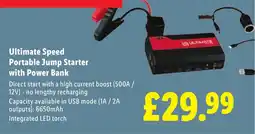 Lidl Ultimate Speed Portable Jump Starter with Power Bank offer