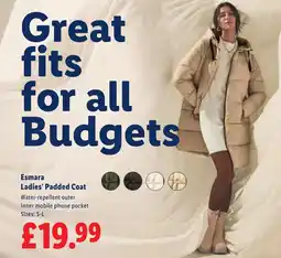Lidl Esmara Ladies' Padded Coat offer
