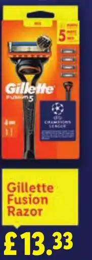 Lidl Gillette Fusion Razor offer