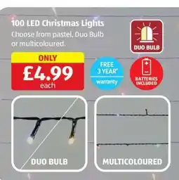 Aldi 100 LED Christmas Lights offer