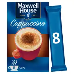 Iceland Maxwell House Cappuccino Instant Coffee Sachets x8 offer