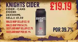 Bestway KNIGHTS CIDER Cider - cans offer
