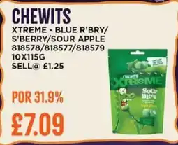 Bestway CHEWITS Xtreme - blue r'bry/ s'berry/sour apple offer