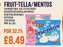 Bestway FRUIT-TELLA/MENTOS offer