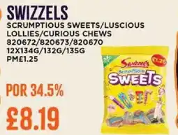 Bestway SWIZZELS Scrumptious sweets/luscious lollies/curious chews offer